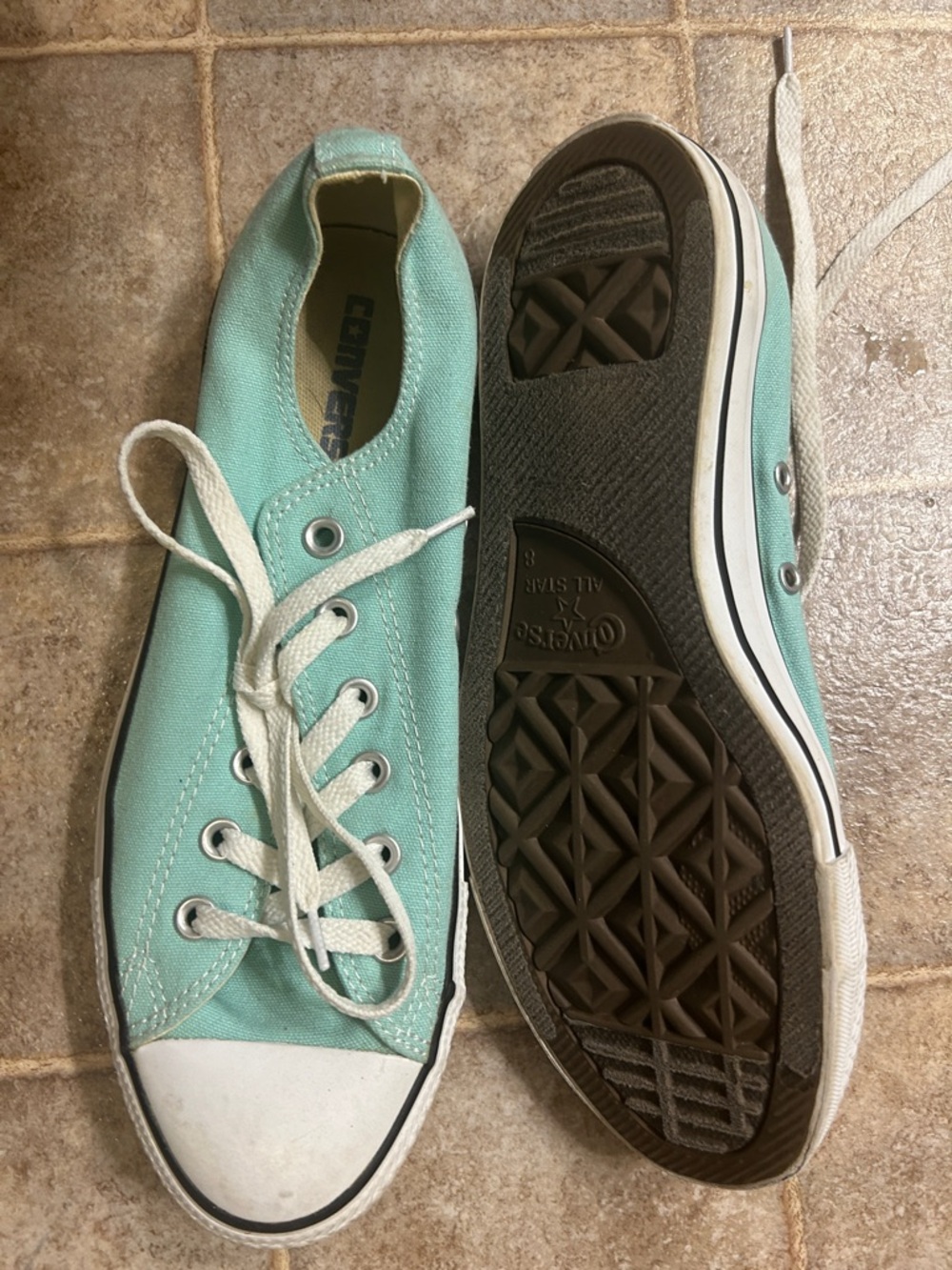 Converse Low-Top Sneakers Mint and White